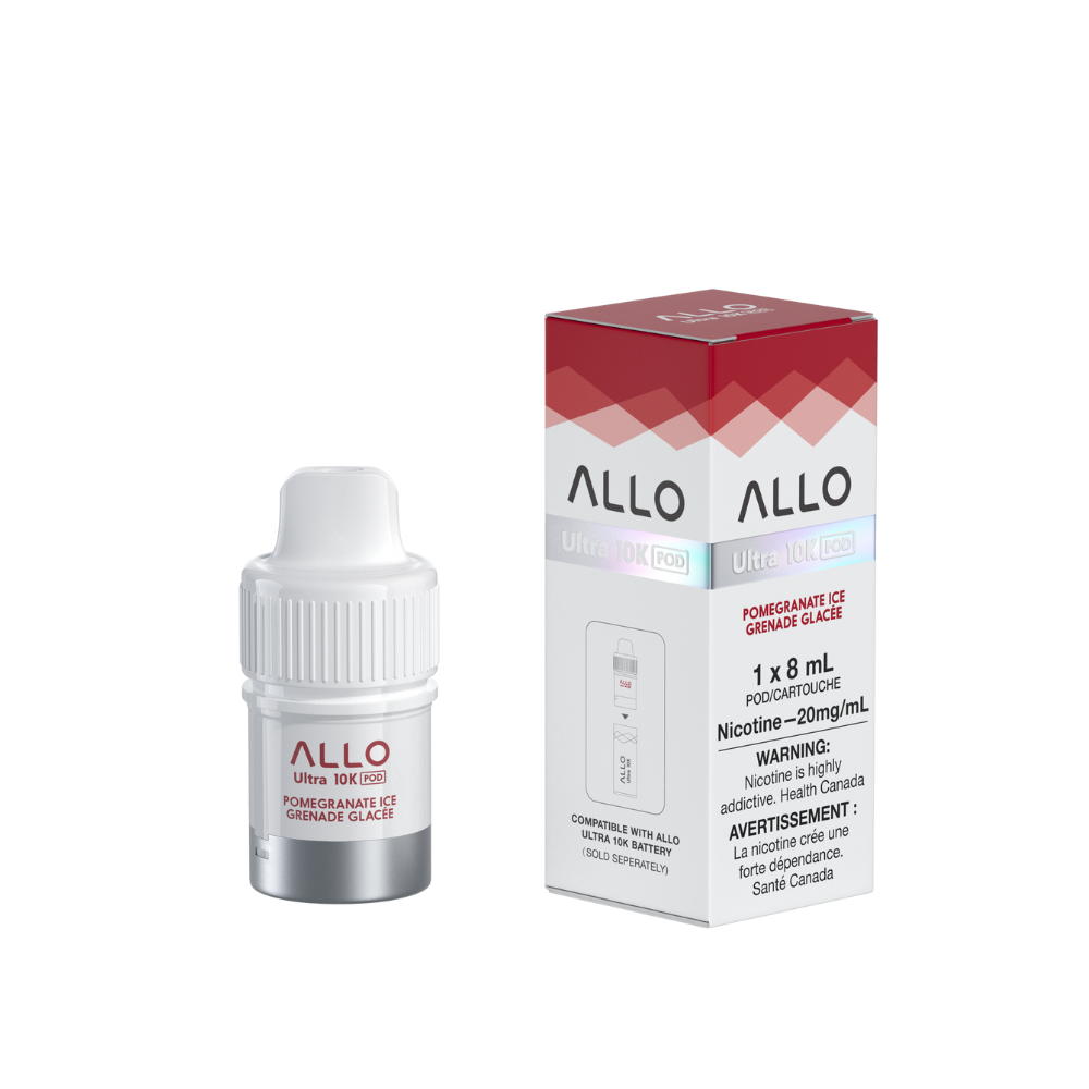 POMEGRANATE ICE - ALLO ULTRA 10K PRE-FILLED PODS (8mL) (POD ONLY, ALLO 10K HYBRID DEVICE REQUIRED)