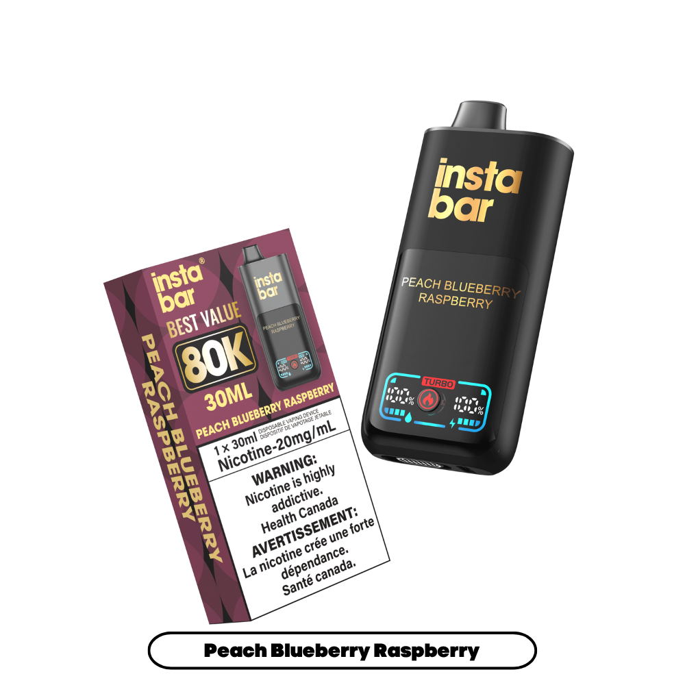 PEACH BLUEBERRY RASPBERRY - INSTA BAR 80K (30mL)