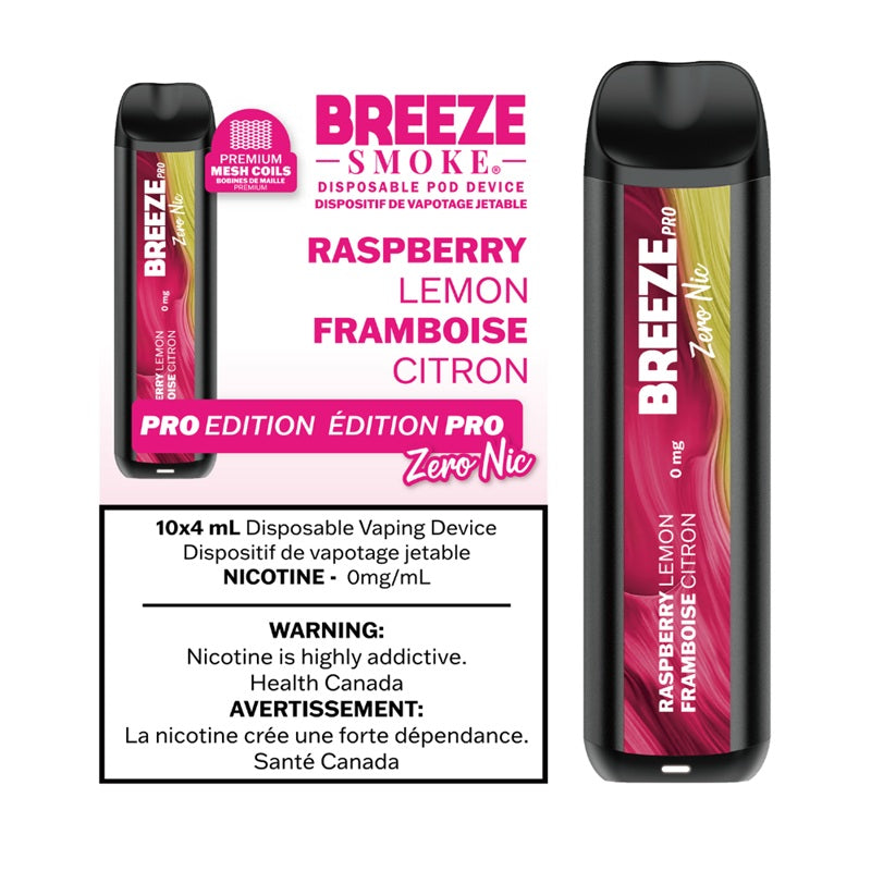 RASPBERRY LEMON - BREEZE PRO EDITION (4mL) (ZERO NICOTINE)