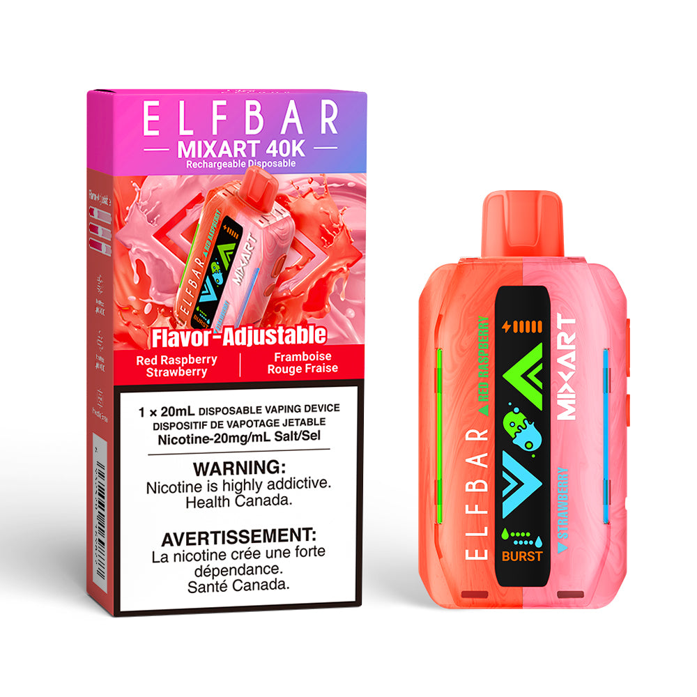 RED RASPBERRY STRAWBERRY - ELFBAR MIXART 40K (20mL) (ONTARIO)