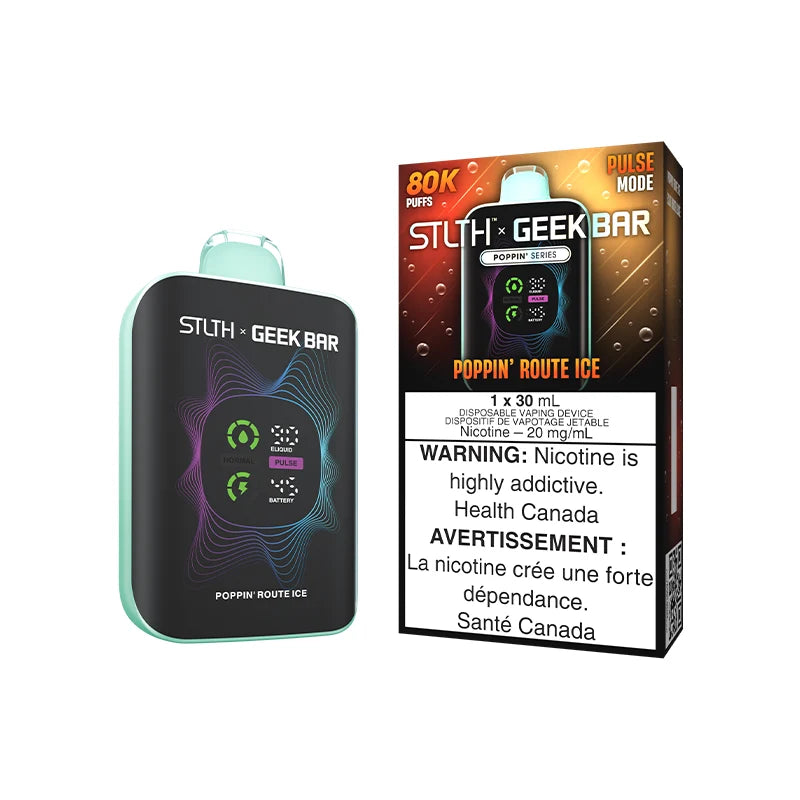 POPPIN' ROUTE ICE - STLTH X GEEK BAR DISPOSABLE (30mL)