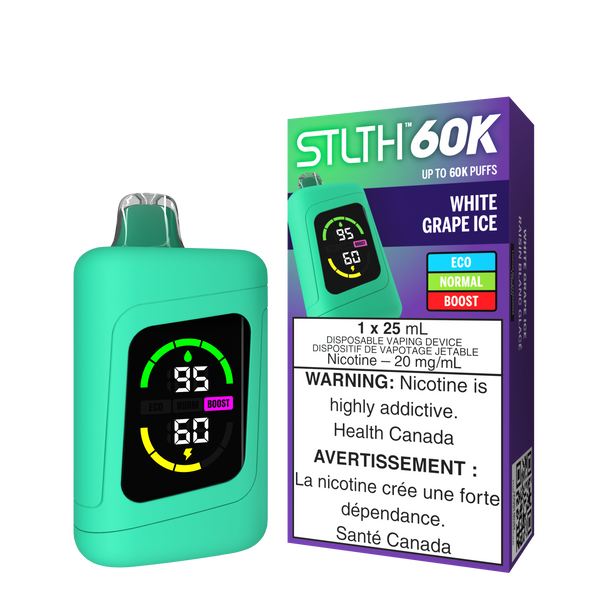 WHITE GRAPE ICE - STLTH 60K DISPOSABLE (ONTARIO)
