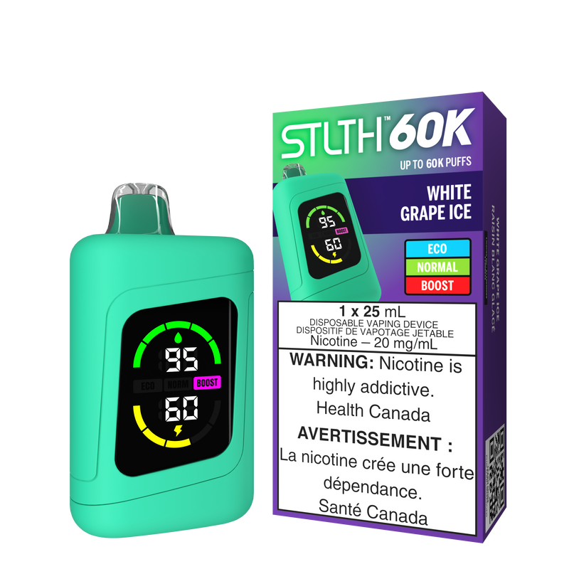 WHITE GRAPE ICE - STLTH 60K DISPOSABLE (ONTARIO)