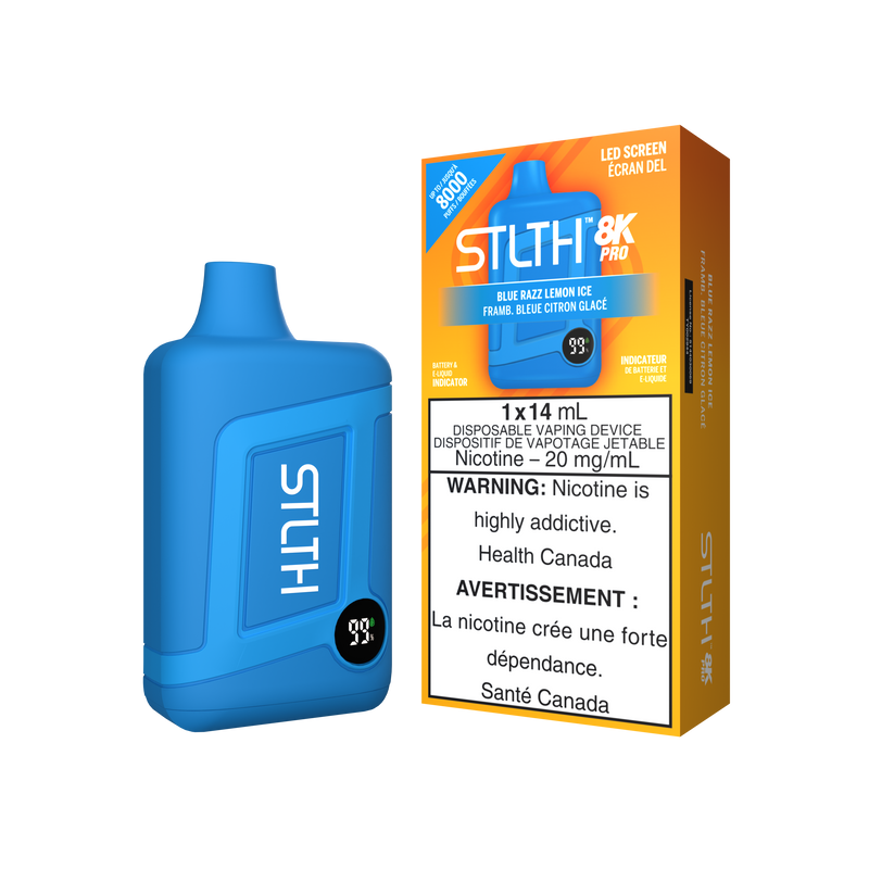 STLTH BOX 8K PRO DISPOSABLE - BLUE RAZZ LEMON ICE (ONTARIO)