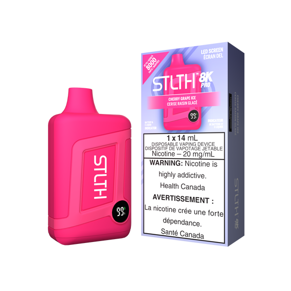 STLTH BOX 8K PRO DISPOSABLE - CHERRY GRAPE ICE (ONTARIO)