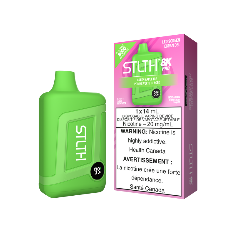 STLTH BOX 8K PRO DISPOSABLE - GREEN APPLE ICE (ONTARIO)