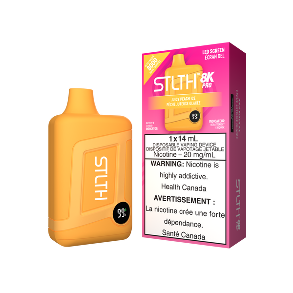 STLTH BOX 8K PRO DISPOSABLE - JUICY PEACH ICE (ONTARIO)