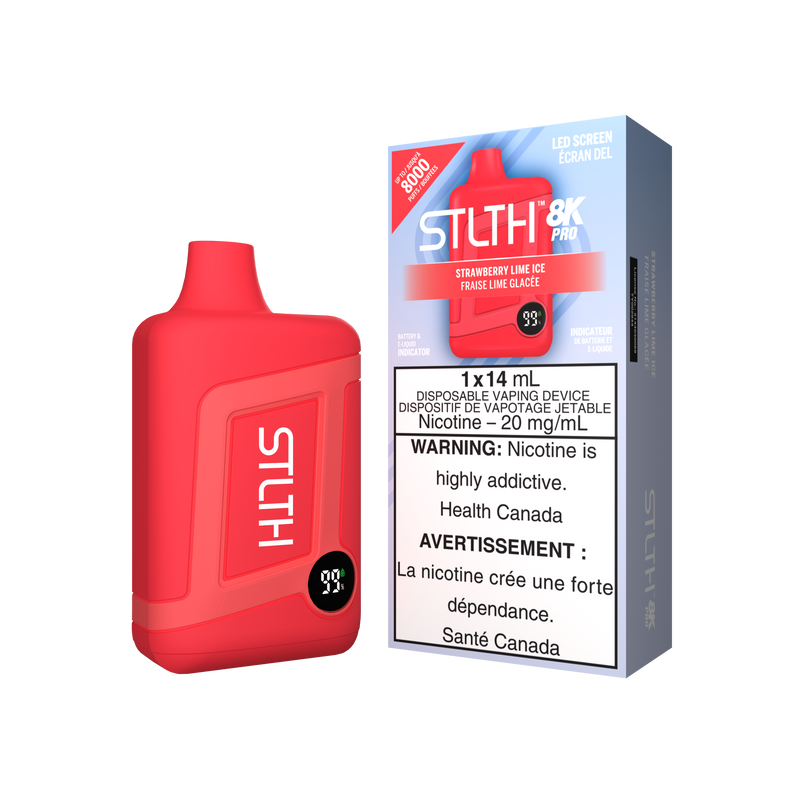 STLTH BOX 8K PRO DISPOSABLE - STRAWBERRY LIME ICE (ONTARIO)