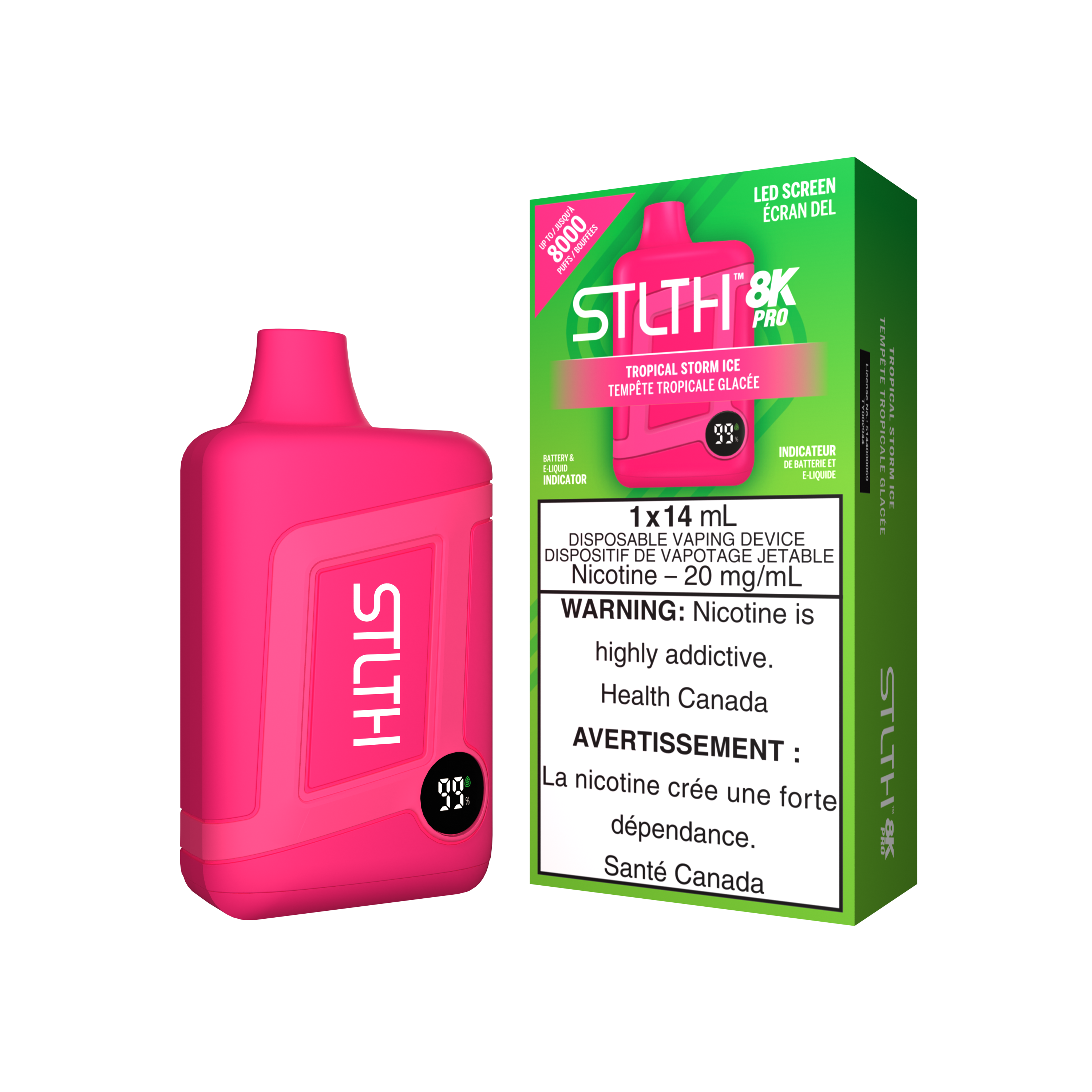 STLTH BOX 8K PRO DISPOSABLE - TROPICAL STORM ICE (ONTARIO)