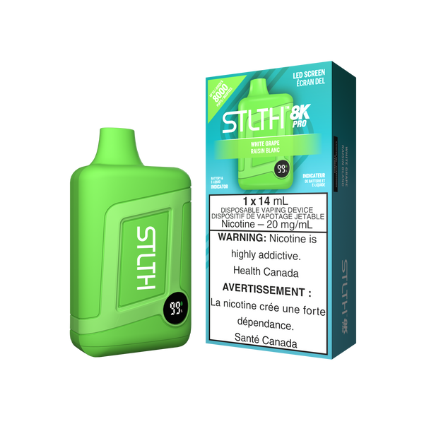 STLTH BOX 8K PRO DISPOSABLE - WHITE GRAPE (NON ICED) (ONTARIO)
