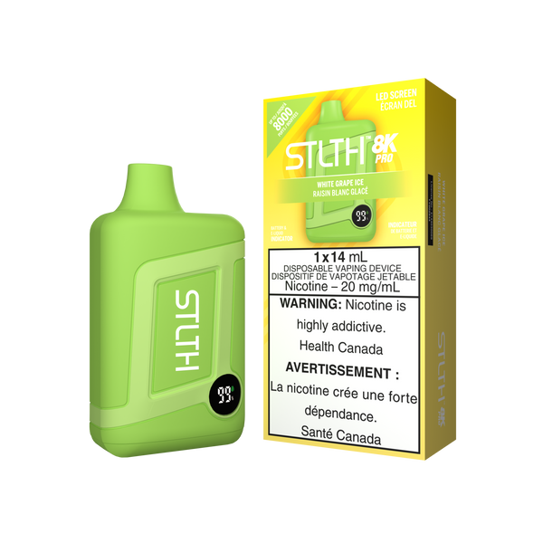STLTH BOX 8K PRO DISPOSABLE - WHITE GRAPE ICE (ONTARIO)