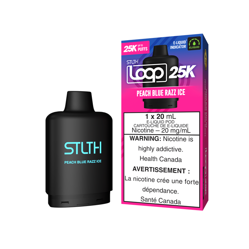 PEACH BLUE RAZZ ICE - STLTH LOOP 25K (20mL) (ONTARIO)