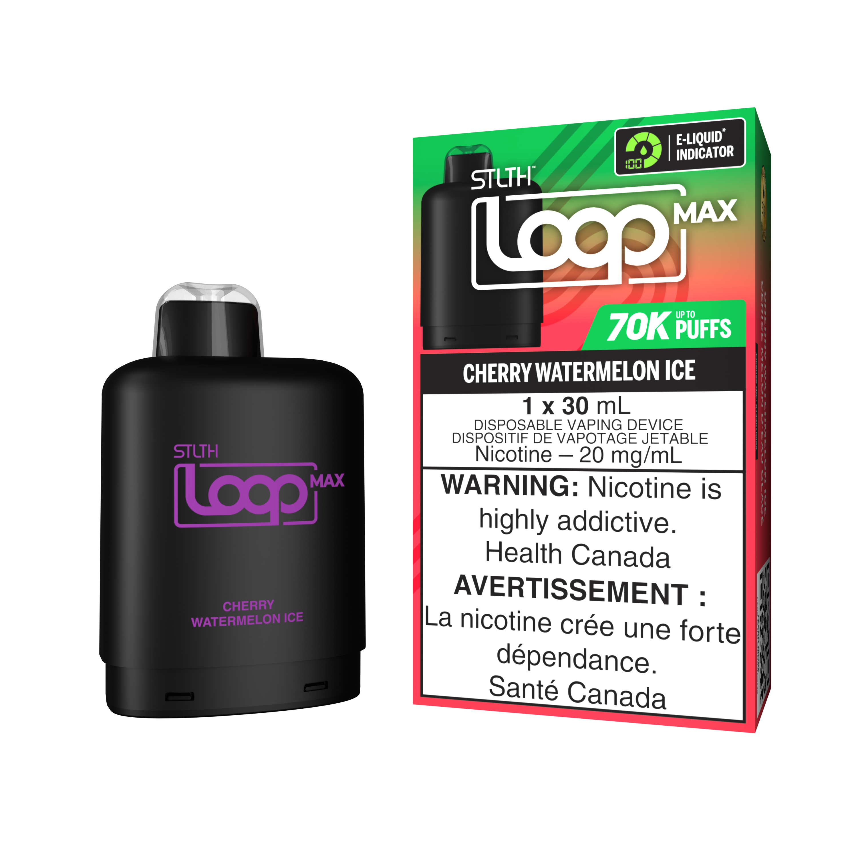 CHERRY WATERMELON ICE - STLTH LOOP MAX (30mL) (ONTARIO)