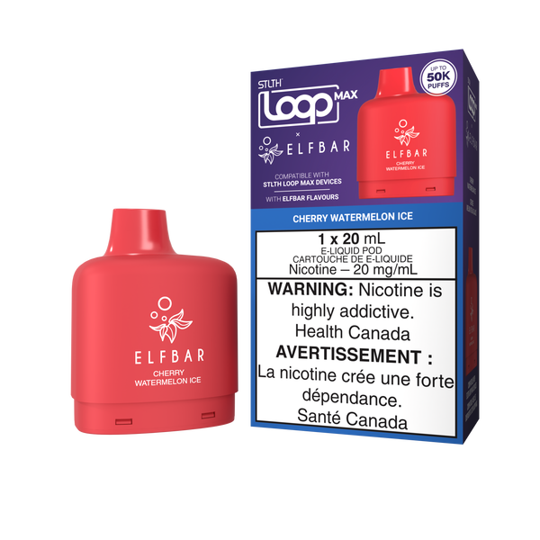 CHERRY WATERMELON ICE  - STLTH LOOP MAX X ELFBAR POD (20mL)
