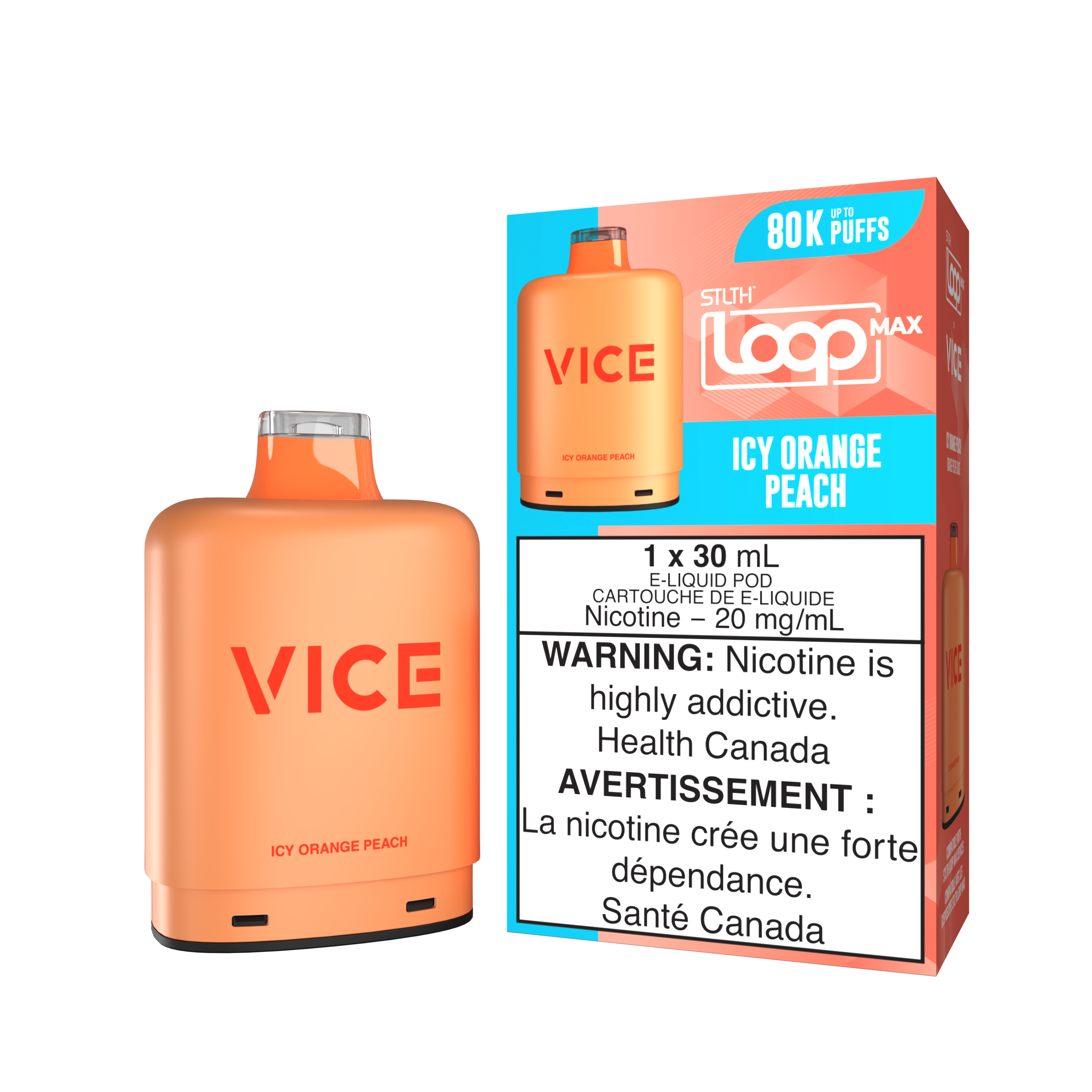 ICY ORANGE PEACH - STLTH LOOP MAX X VICE (30mL) *LOOP MAX DEVICE REQUIRED*