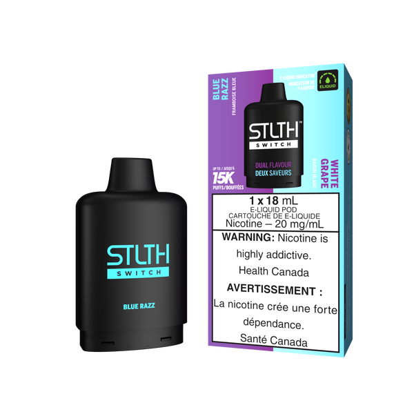 BLUE RAZZ & WHITE GRAPE - STLTH SWITCH (18mL) (ONTARIO)