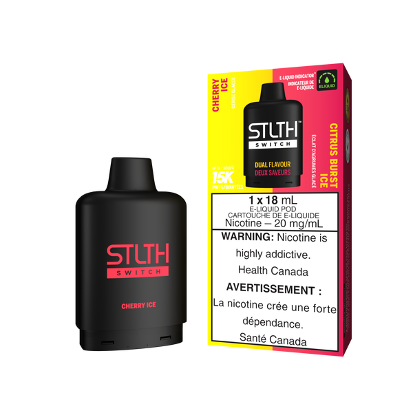 CHERRY ICE & CITRUS BURST ICE - STLTH SWITCH (18mL) (ONTARIO)