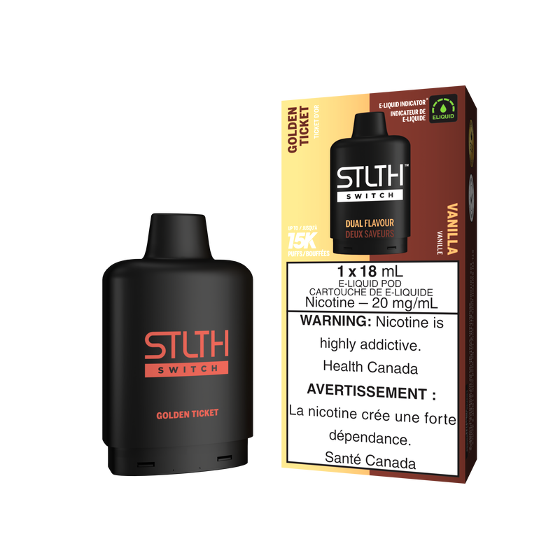 GOLDEN TICKET & VANILLA - STLTH SWITCH (18mL) (ONTARIO)
