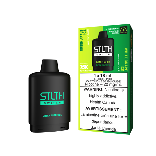 GREEN APPLE ICE & WHITE GRAPE ICE - STLTH SWITCH (18mL) (ONTARIO)