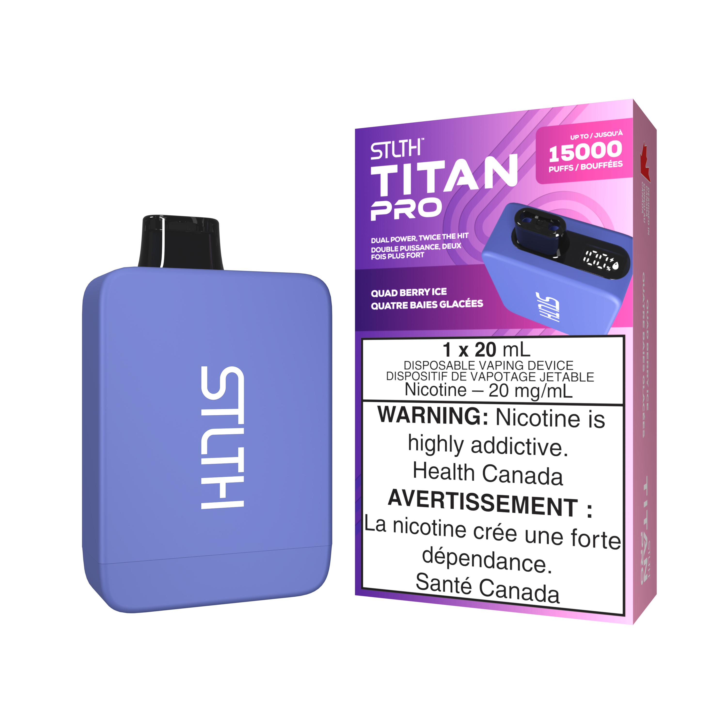 QUAD BERRY ICE - STLTH TITAN PRO (20mL) (ONTARIO)