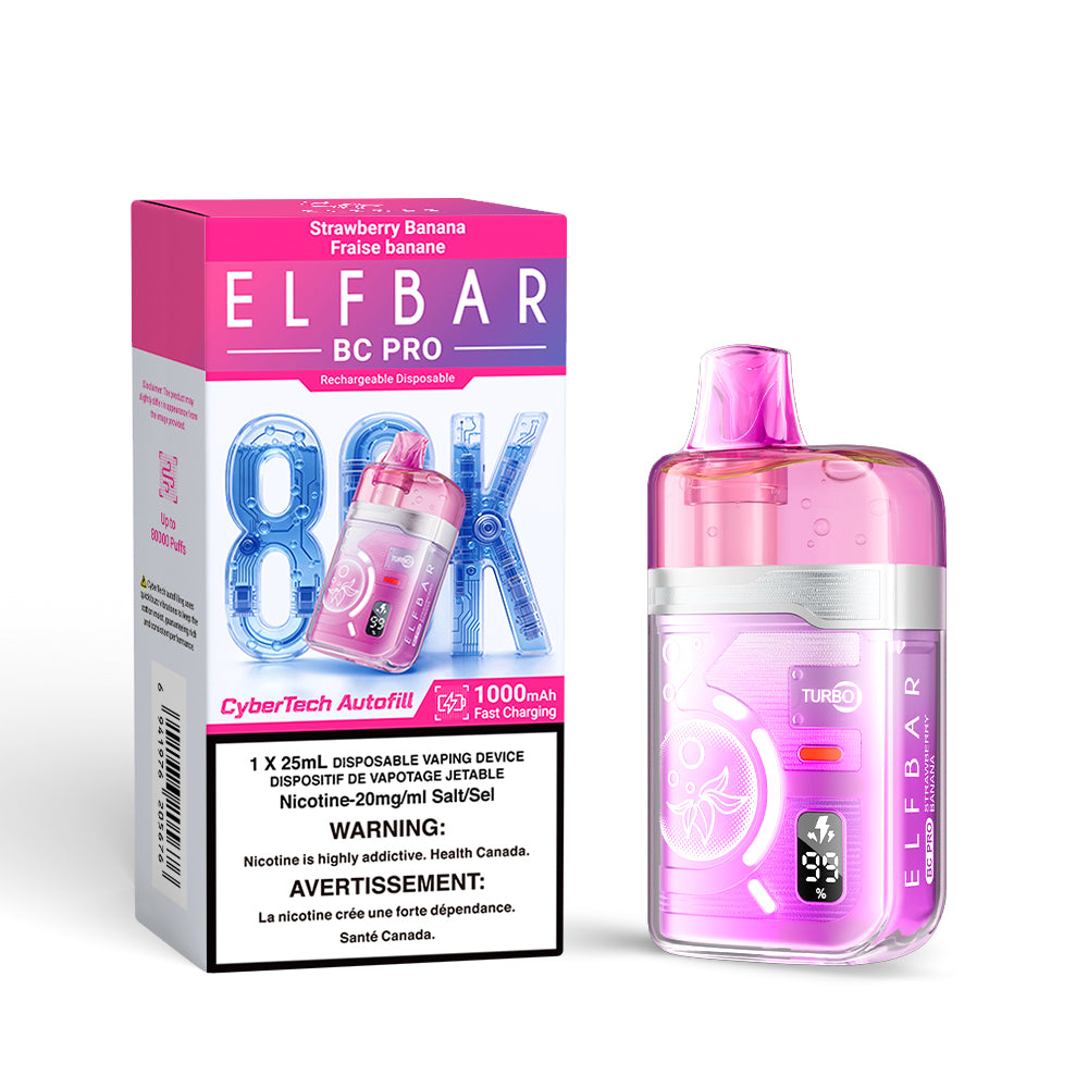 STRAWBERRY BANANA - ELFBAR BC PRO 80K (25ML) (ONTARIO)