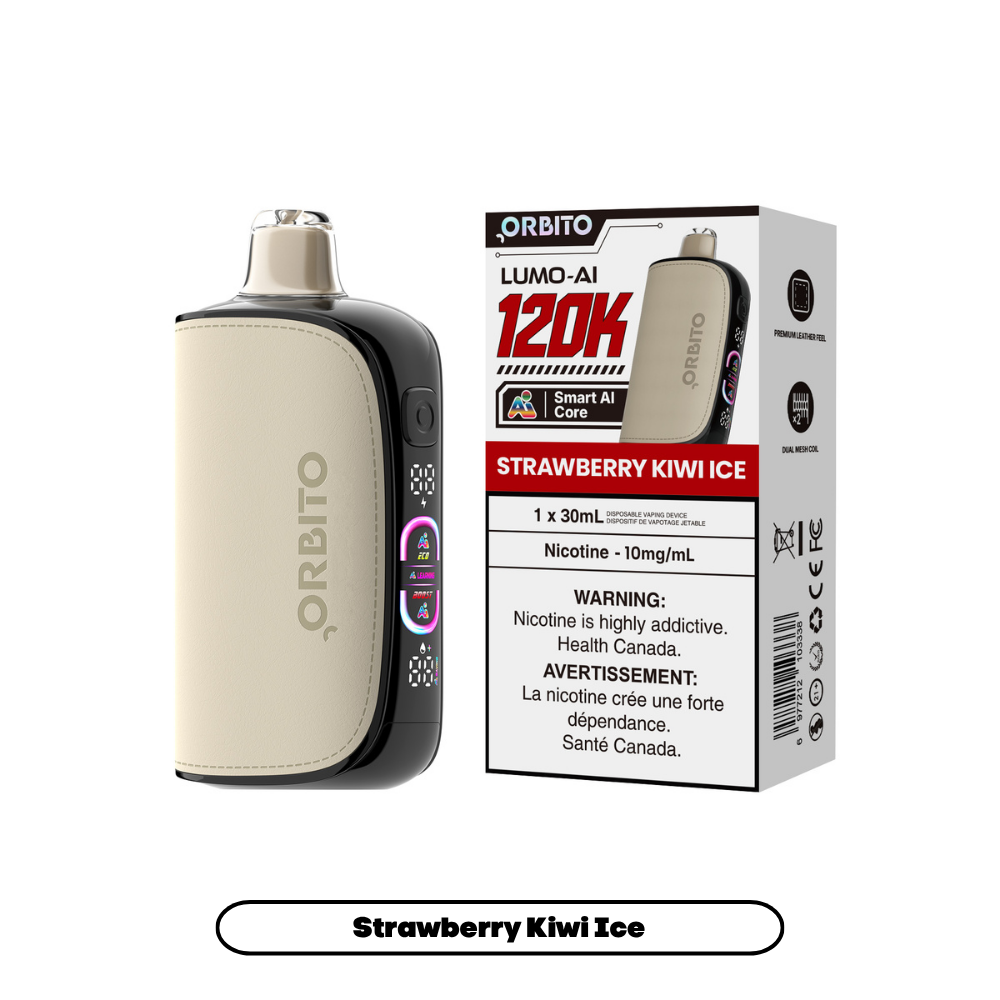 STRAWBERRY KIWI ICE - ORBITO LUMO AI 120K LOW NICOTINE (10mg)