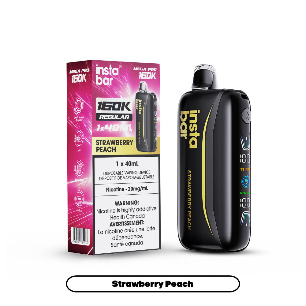 STRAWBERRY PEACH - INSTA BAR MEGA PRO 160K (40mL)
