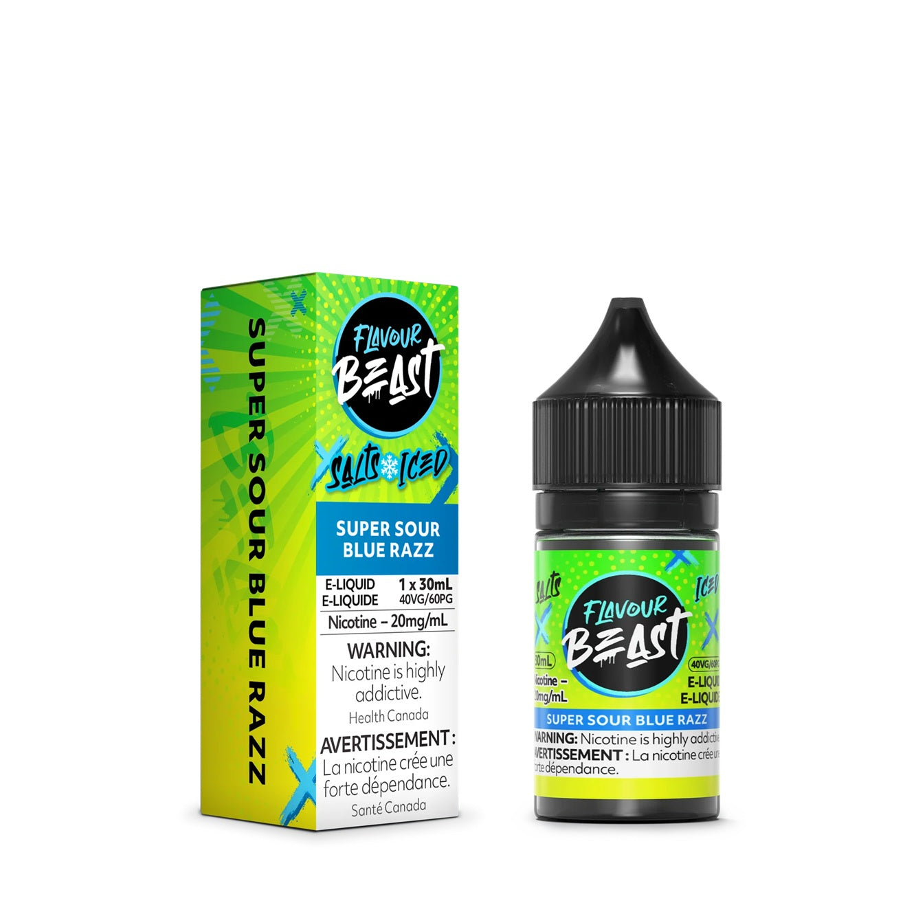 SUPER SOUR BLUE RAZZ - FLAVOUR BEAST E LIQUID (30mL)