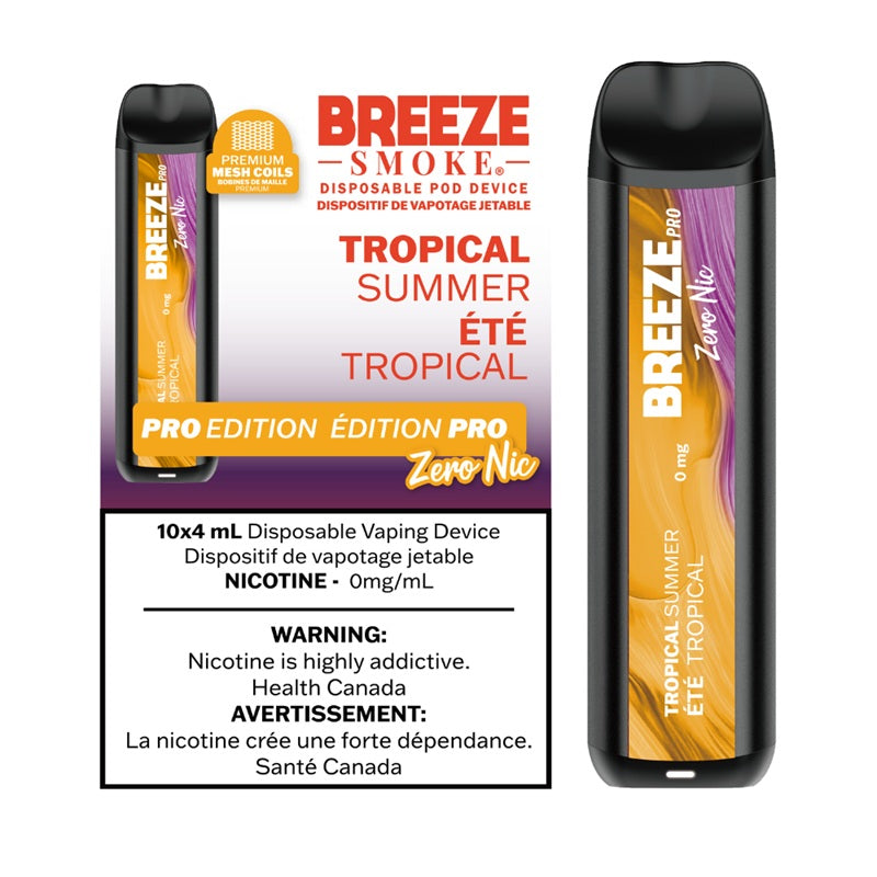 TROPICAL SUMMER - BREEZE PRO EDITION (4mL) (ZERO NICOTINE)