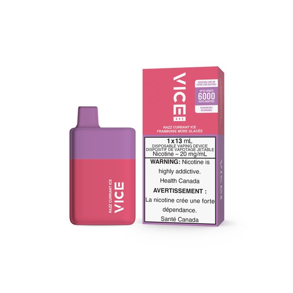 VICE BOX DISPOSABLE - RAZZ CURRANT ICE (ONTARIO)