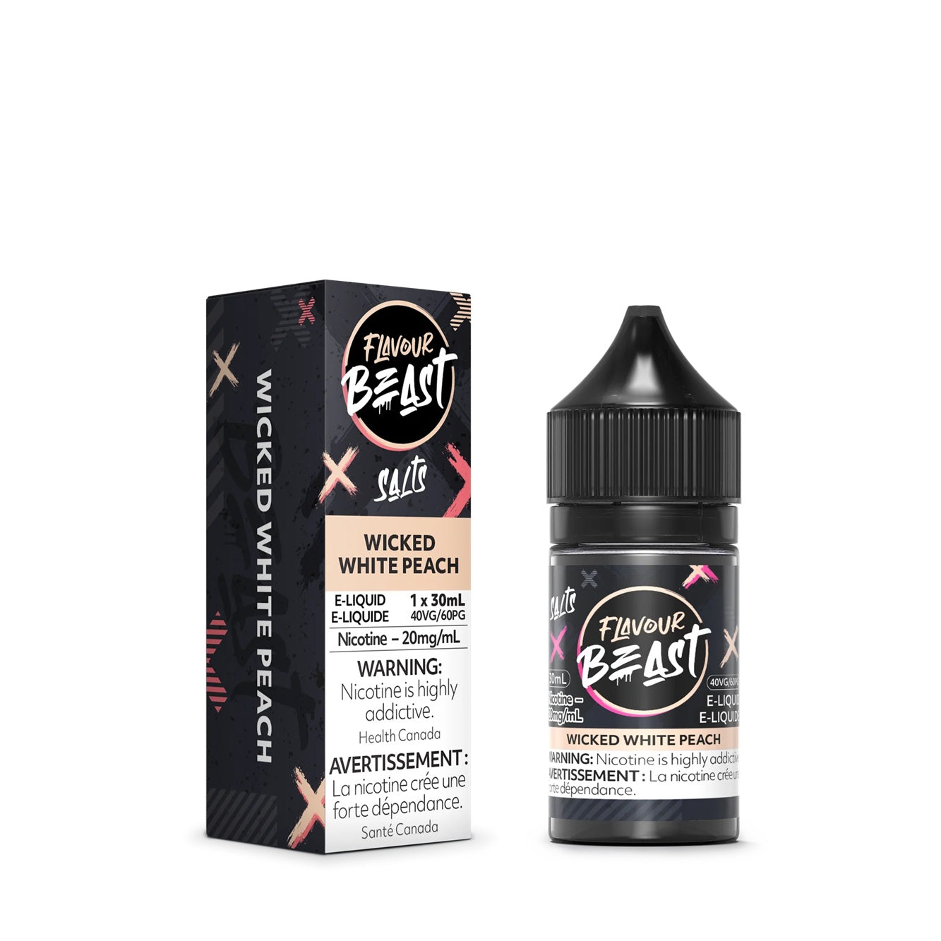 WICKED WHITE PEACH - FLAVOUR BEAST E LIQUID (30mL)