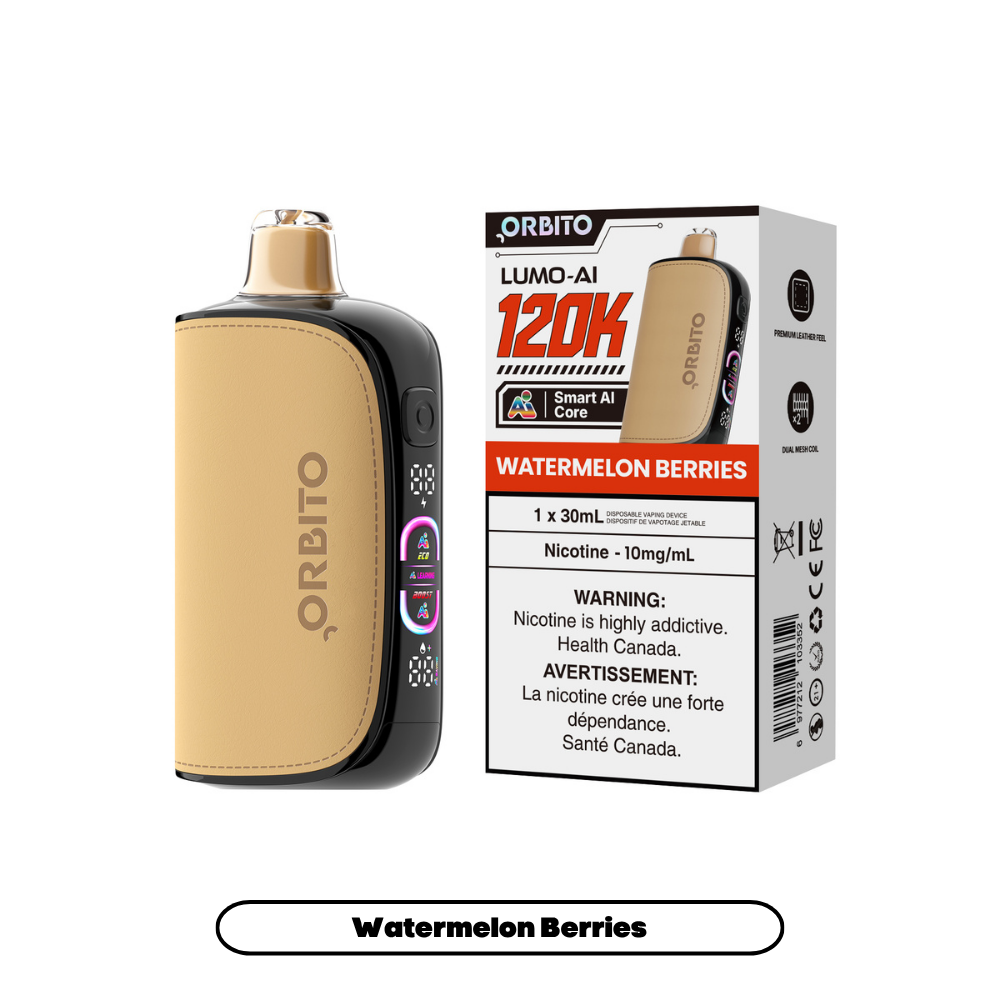 WATERMELON BERRIES - ORBITO LUMO AI 120K LOW NICOTINE (10mg) (30mL)