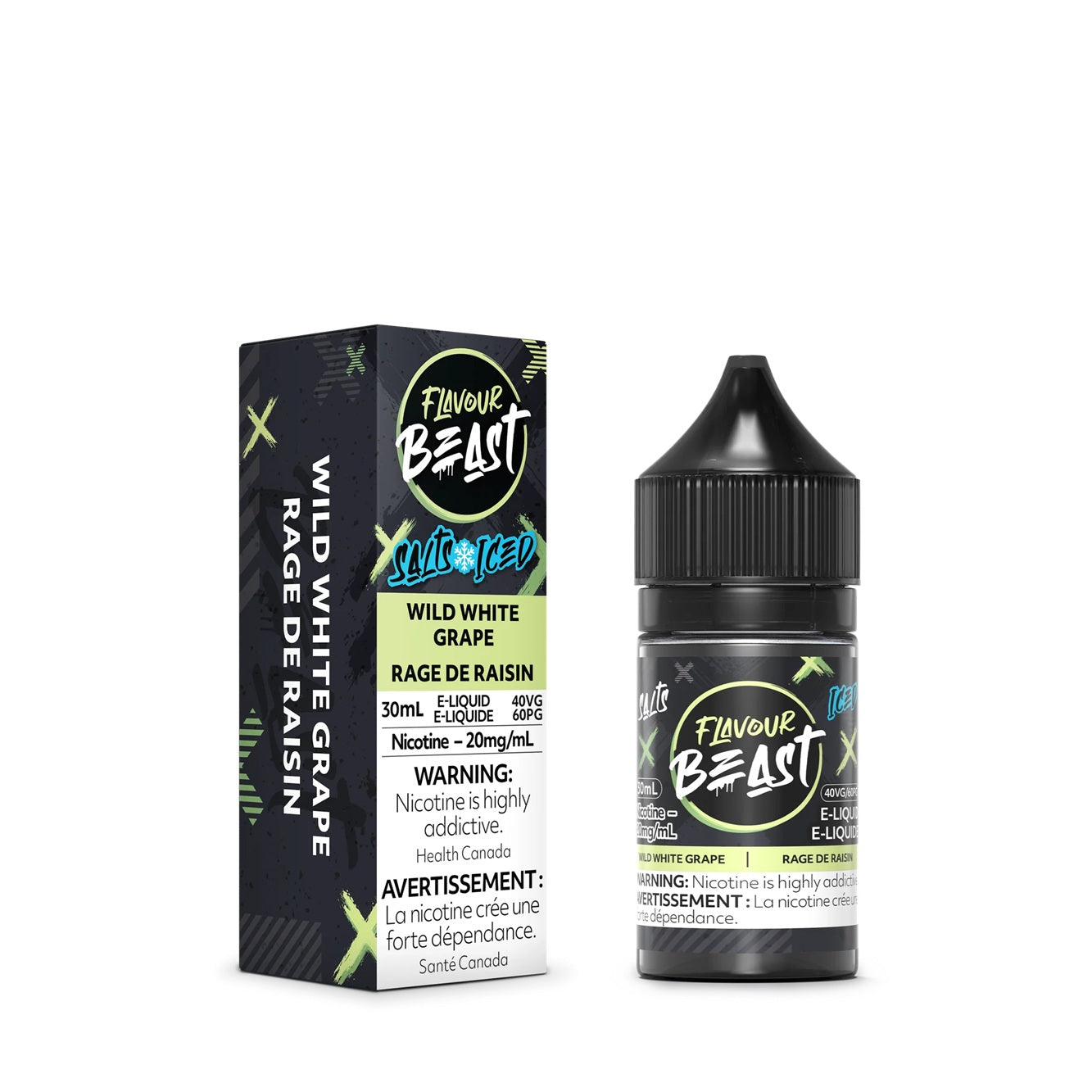 WILD WHITE GRAPE ICED - FLAVOUR BEAST E LIQUID (30mL)