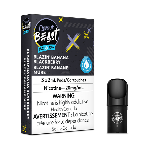 BLAZIN' BANANA BLACKBERRY - FLAVOUR BEAST PODS (ONTARIO)