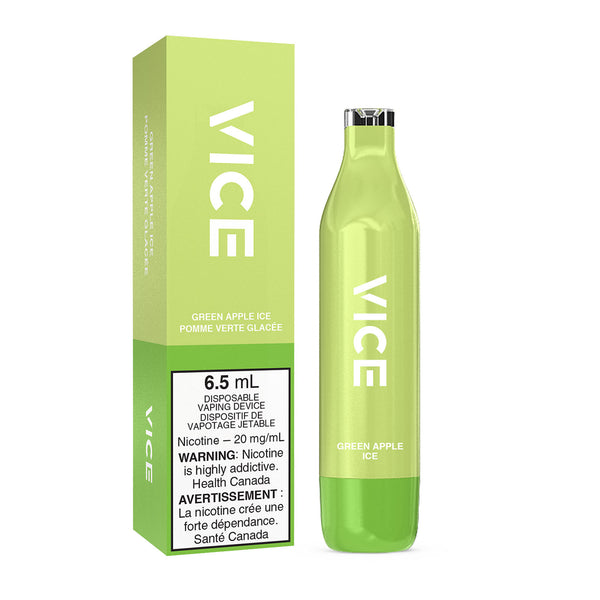 VICE 2500 DISPOSABLE - GREEN APPLE ICE (ONTARIO)