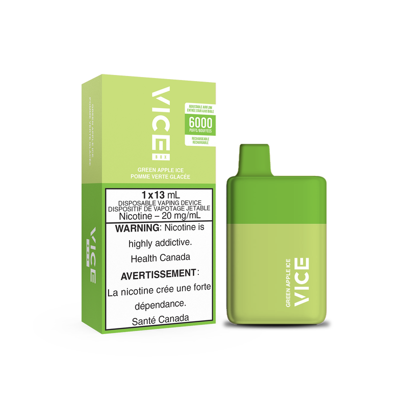 VICE BOX DISPOSABLE - GREEN APPLE ICE (ONTARIO)
